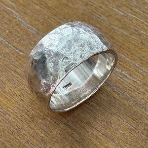 Silpada Hammered Silver Ring size 8